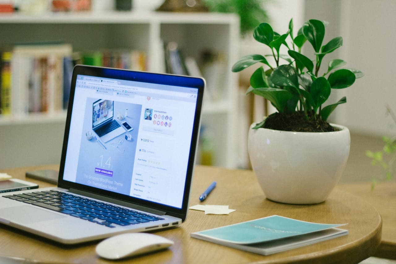 Modern web design workspace
